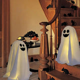 Gaeaspace  -  Spooky Ghost Halloween Decor Light Halloween Ghost Decoration Haunted House Bar Standing Ghost Horror Props with Lights