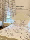 Gaeaspace  -  Custom Cotton Linen Curtains for Living Room Bedroom Printing Curtains Fabric Branches Retro European Window Drapes Home Decos