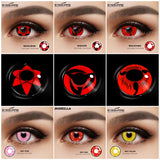 Gaeaspace  -  2pcs Cosplay Eye Lenses Contact Lenses Colored Contact Lens for Eyes Anime Lenses Yearly Eye Color Lens Beautiful Pupil