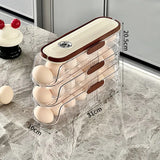 Gaeaspace  -  Large Egg Holder for Fridge Automatic Rolling Egg Organizer Clear Plastic Egg Container Stackable Egg Dispenser and Storage Bin