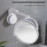 Gaeaspace  -  Wall Mounted Foldable Extending Arm Bathroom Mirror with Swivel Suction Double Sided for Cosmetic Makeup No Drill Required