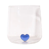 Gaeaspace  -  1 PC New Creative 3D Red Blue Heart  Tumbler Mug Cup with Heart Inside Lovely Glassware Gift for Girl