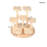 Gaeaspace  -  Wooden Display Riser Stand Organizer Shelf Stand for Figures Pop Mart Figure Display Cabinet Cute Dolls Storage Rack Decoration