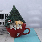 Gaeaspace  -  New Small Animal Christmas Cup Night Light Resin Crafts Home Desktop Christmas Tree Light String Decoration Ornaments