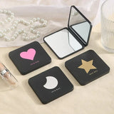 Gaeaspace  -  Foldable Makeup Mirror Mini Square Makeup Vanity Mirror Portable Hand Mirrors Double-sided Compact Mirror Pocket Cosmetic Mirror