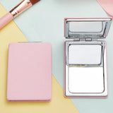 Gaeaspace  -  Mini PU Makeup Mirror Magnify Foldable Double Pocket Small Makeup Mirror for Travel Beauty Cosmetic Tool