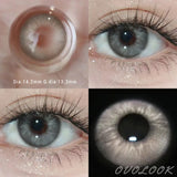 Gaeaspace  -  1Pair Lenses Cosmetic Color Contact Lenses for Eyes Beauty Pupils Blue Grey Brown Eye Color Lenses with Lens Container