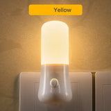 Gaeaspace  -  EU/US Plug Night Lights LED Night Light Push Button Switch Bedroom Bedside Lamp Baby Room Corridor Home Decor Wall Socket Lamp