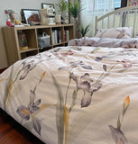 Gaeaspace  -  French pastoral flower Iris bedding set,twin full queen king fresh flower cotton home textile bed sheet pillow case quilt coverF