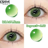 Gaeaspace  -  Color Contact Lens 2Pcs New Product Myopia Contact Lenses Degree 0 ~ -8.00 Natural Fashion Contact Lenses Green Soft Lens