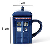 Gaeaspace  -  1pc 450ml Creative Police Box Mug Funny Ceramic Coffee Tea Cup with Gift Box Milk Drinks Breakfast Cup Birthday Gift Kitchenware