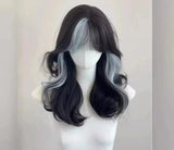 Gaeaspace  -  Ombre Wig Black Wavy Hair for Daily Use Party heat resistant Synthetic Wigs for Women Cosplay Lolita Wig Headband Wigs