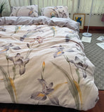 Gaeaspace  -  French pastoral flower Iris bedding set,twin full queen king fresh flower cotton home textile bed sheet pillow case quilt coverF