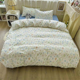 Gaeaspace  -  Printing Four Piece Set Floral Style Duvet Cover Quilt Covers Bed Linen Pillowcase Home Bedding Sets Bedroom Bed Sets Queen King