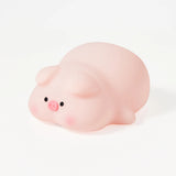 Gaeaspace  -  Pink Piggy Night Light Cute LED Silicone Night Lamp Indoor Atmosphere Pat Lamp Room Decoration USB Children's Night Light Gift