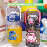 Gaeaspace  -  640ML Cute Cartoon Water Bottle With Handle Dinosaur Kids Plastic Cup Portable Kettle For Outdoor Children Water Cups BPA Free