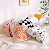 Gaeaspace  -  Modern Simple Half-side Velvet Knitted Pillowcase Sofa Home Soft Accessories Decoration Bay Window Car Cushion Cover