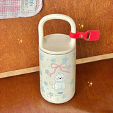 Gaeaspace  -  Kawaii Puppy Stainless Steel Thermos Bottle Cute Bowknot Thermal Cup Tumbler Coffee Water Tea Insulated Thermos Mug Girl Gift