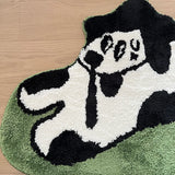 Gaeaspace  -  Tufting Dog Bedroom Rug Cartoon Animal Carpet Bathroom Bathmat Foot Pad Bath Mat Doormat Aesthetic Home Kids Room Warm Decor