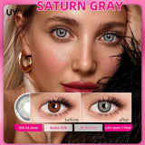 Gaeaspace  -  1Pair Yearly Contact Lenses Colored Contacts Blue Grey Beautiful Pupil Natural Contact Lens for Eyes Fashion Cosmetic