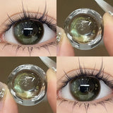 Gaeaspace  -  2pcs Korea Natural Colored Contacts Lenses Prescription Myopia Lenses Beautful Pupils Student Colored Cosmetics New