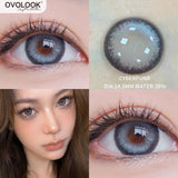 Gaeaspace  -  (2PCS)1 Pair Lenses Eye Color Contact Lenses with Diopter 10 Colors Comestic Natural Beauty Pupils Free Ship Yealy Use