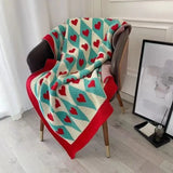 Gaeaspace  -  Wonderland Love Heart Knitted Blankets Bohemian Plaid Throw Blanket Sofa Cover Leisure Bed Cover Blanket Bedspread