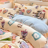 Gaeaspace  -  Winter Warm Plush Duvet Cover Set Queen Bedding Sets Comforter Cover Cartoon Quilt Cover Sheet Pillowcase 4pcs Luxury Bed Linens