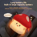 Gaeaspace  -  Rechargeable Mushroom LED Silicone Night Light Touch Sensor Sleep Night Lamp Dimmable Lamp Bedside Decor Kids Birthday Gifts