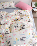 Gaeaspace  -  Cute cartoon dog star bedding set1.2 1.5 1.8 teen,twin full queen lovely cotton home textile bed sheet pillow case quilt cover