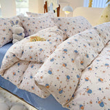 Gaeaspace  -  Bedding Set New Style A-Class Water Washing Cotton Four PIECE Set, Super Soft Cloud, Student Dormitory 3pcs, Bed Sheets,