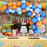 Gaeaspace  -  93pcs Blue Orange Balloon Garland Arch Kit for Baby Baptism Shower Birthday Wedding Bachelor Party Decoration