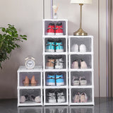 Gaeaspace  -  Simple Foldable Thickening Transparent Shoe Box Home Multi-Functional Shoe Cabinet Sneaker High Heels Sundries Organizer