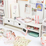 Gaeaspace  -  Office Supplies  Desktop Computer Monitor Height Rack Office Girl Heart Organizer Bedroom Desk Rack Stationery Storage Supplies