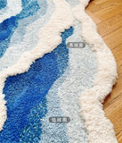 Gaeaspace  -  Special-Shaped Ins Style Wave Pattern Bedroom Bed flocking Foot Mat Living Room Sofa Carpet Thickened Absorbent Non-slip Mat