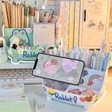 Gaeaspace  -  Kawaii Desktop Pen Holder Large-capacity Cute Stationery Storage Box Creative Cartoon Pencil Holder Ins Desk Organizer for Girls