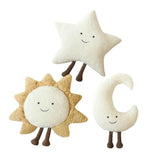 Gaeaspace  -  Smiling Sky Pillow Stuffed Sun Moon Star with Legs Kawaii Plush Decor Pillow Sofa Chair Office Cot Lumbar Support Plushie Gift