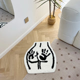 Gaeaspace  -  Ass Butt Carpet Soft Tufted Rug for Bathroom Non-slip Absorb Water Plush Handmade floormat Bedroom Kitchen Toilet Carpet