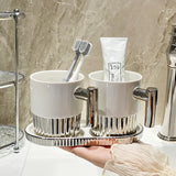 Gaeaspace  -  Lovers Mouthwash Toothbrush Cup Drink Water Coffee Mug Ceramic Cup Bathroom Storage Rack Tray Hotel Home Wash Toothbrush Cups