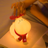 Gaeaspace  -  Cute Silicone Night Light Animal Night Light RGB Atmosphere Lamp Desktop Decoration Night Lamp Children's Christmas Deer Gift