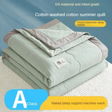 Gaeaspace  -  100% cotton inside and outside summer cool  air conditioning quilt washed cotton pure cotton summer quilt thin quilt summer