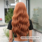 Gaeaspace  -  Orange wigs Long Curly Hair Wig Feminine Hottie Dress Up deep Curls deep Waves headband wig