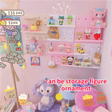 Gaeaspace  -  Ins Wall Hole Board Korean Decor Wall Pegboard Storage Rack Blind Box Toy Figure Girl Bedroom Free Punch Organizer Storage Board