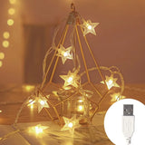 Gaeaspace  -  LED String Lights Outdoor Star Chain Lights Garland Lights Bulb Fairy Lights Party Home Wedding Garden Christmas Decor