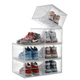 Gaeaspace  -  INS Stackable Transparent Shoes Storage Box Home Living Room Sneakers High Heels Dustproof Shoe Box Shoe Cabinet