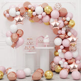 Gaeaspace  -  Pink Balloon Garland Arch Kit Birthday Party Decor Birthday Foil Gold  Pink Balloon Wedding Decor Kids Girl Baby Shower Supplies