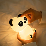 Gaeaspace  -  Panda Night Light Silicone Atmosphere Lamp Bedroom Sleep Lamp Eye Protection Rechargeable Bedside Light Ornament Children's Gift