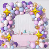 Gaeaspace  -  Rainbow Balloon Arch Garland Kit Pastel Pink Purple Confetti Balloons for Unicorn Birthday Party Decorations Baby Shower