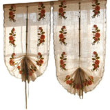 Gaeaspace  -  Pastoral flower curtains cotton and linen drifters lifting Roman curtains American style shading living room partition gauze