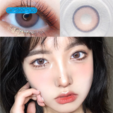 Gaeaspace  -   Half sugar Pink Colored Contact Lenses Soft For Eyes Small Beauty Pupil Myopia Prescription Degrees Yearly Natural New